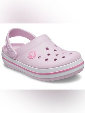 Crocs Crocband Lightweight Slip On Kid's Ballerina Pink Clogs Closed Toe Sandal
